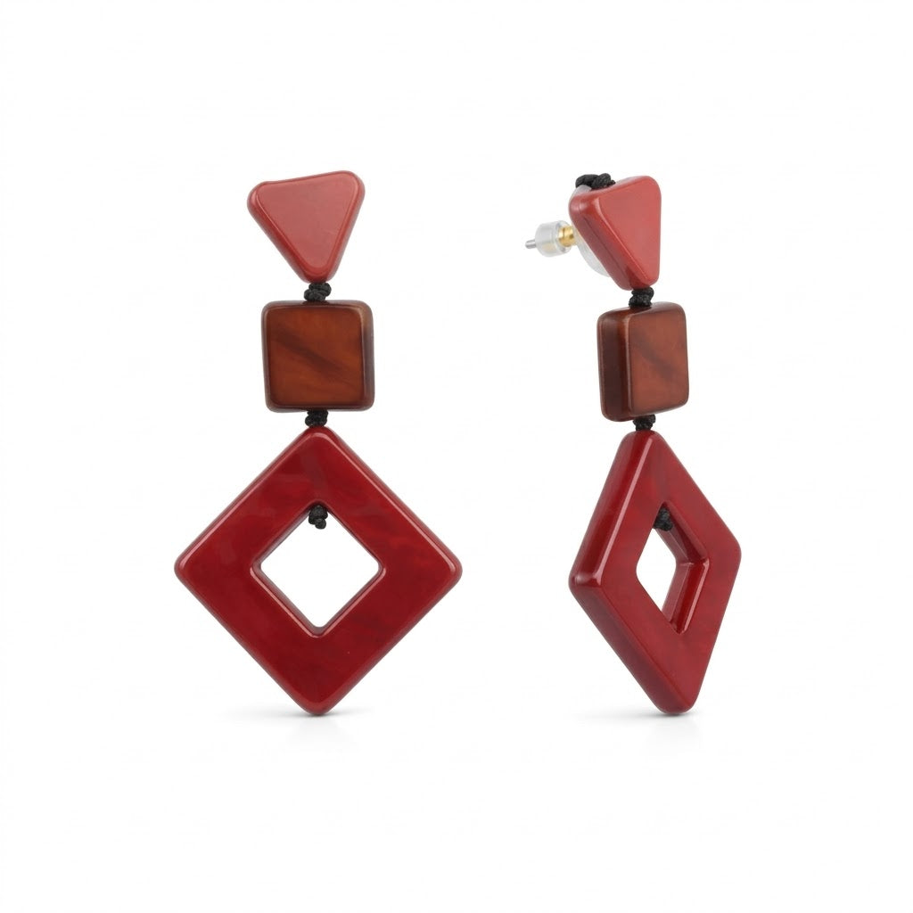 Brincos Geométricos Pendentes