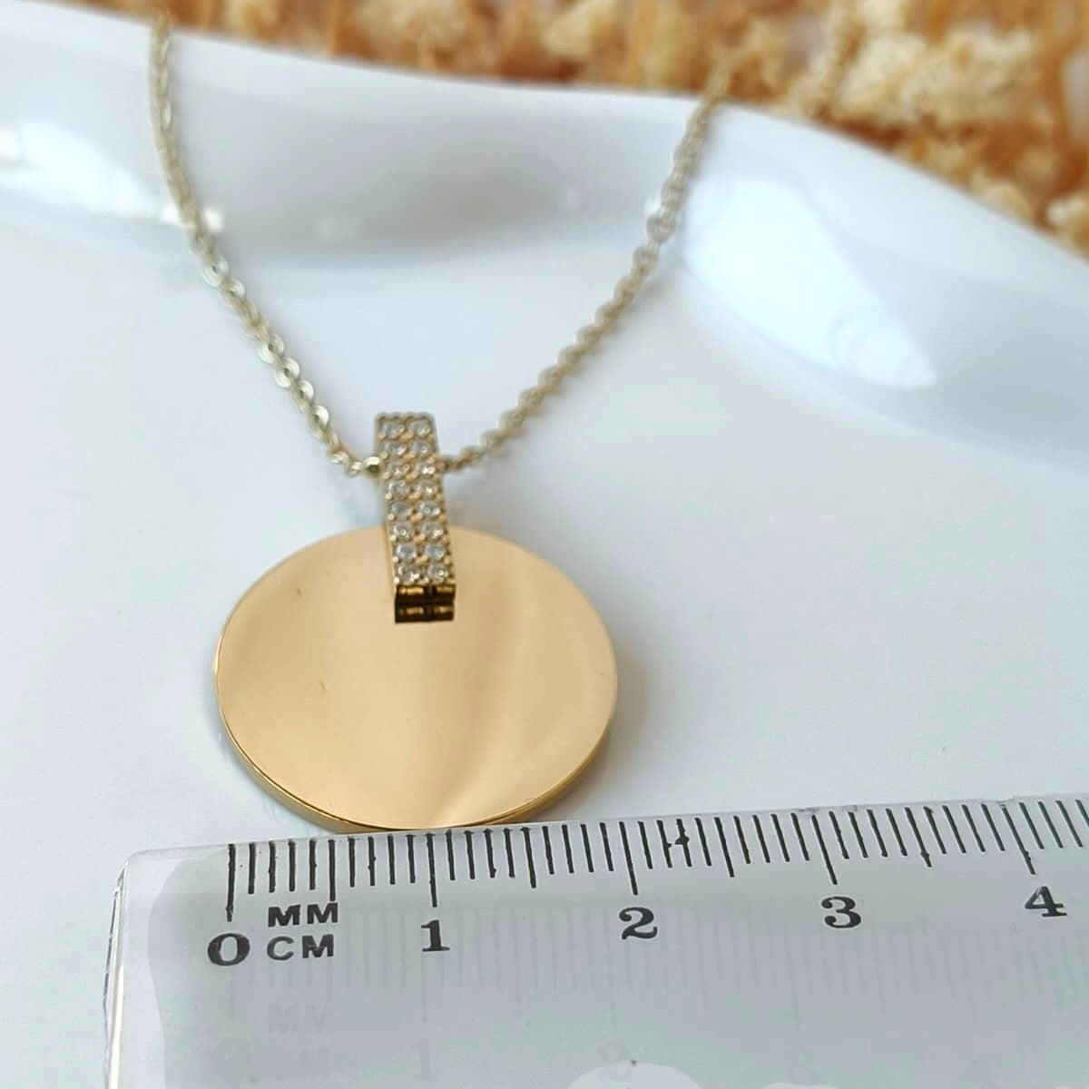 Colar com Pingente Personalizável para Gravação em Aço