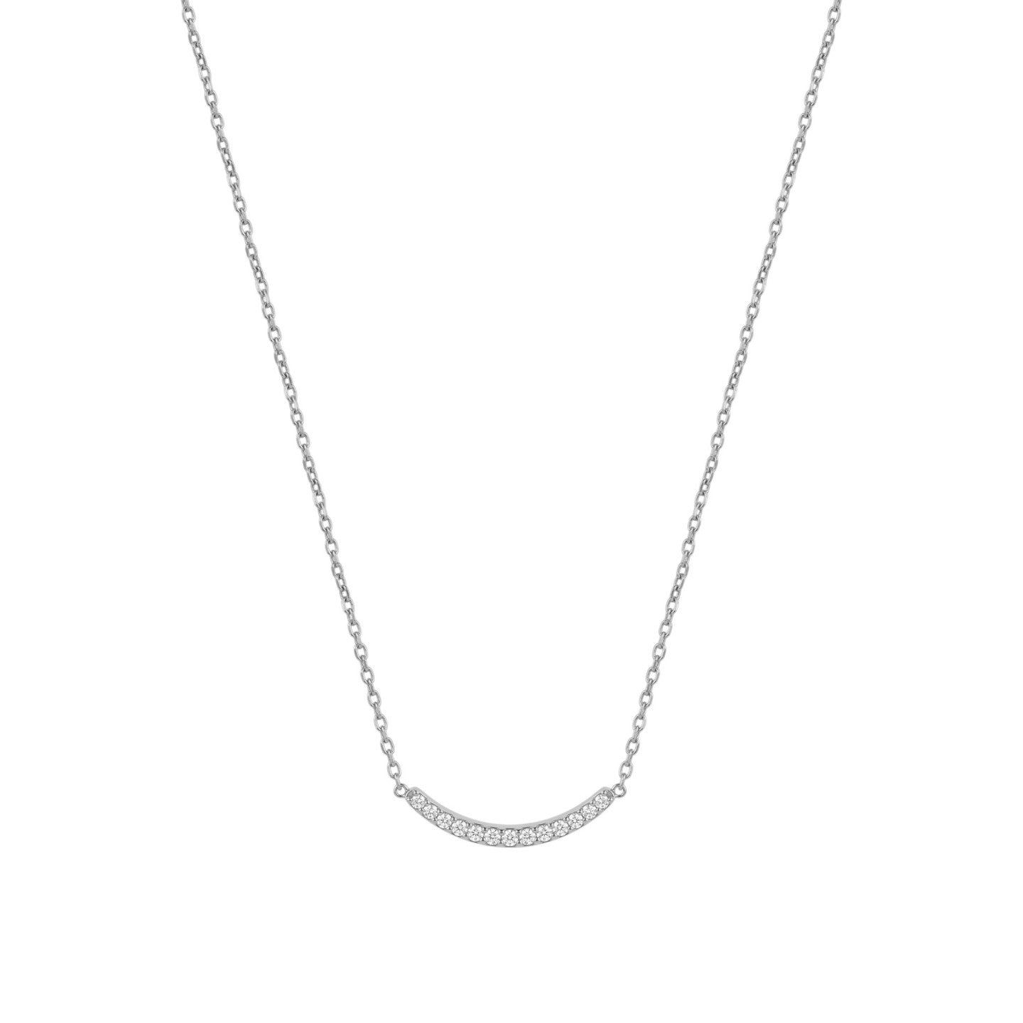 Colar Feminino em Aço Dourado com Pendente em Curva