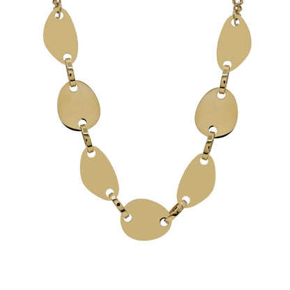 Colar Feminino Dourado com Elos Ovais