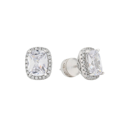 Conjunto Eclipse Colar + brincos prata 925 com zircónia quadrada