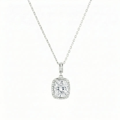 Conjunto Eclipse Colar + brincos prata 925 com zircónia quadrada