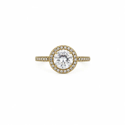 Anel Feminino ajustável com Zircônia Central