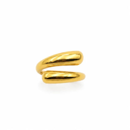 Anel Feminino Ajustável com Design Minimalista e Fluido