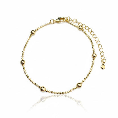 Pulseira Dourada com Bolinhas em Banho