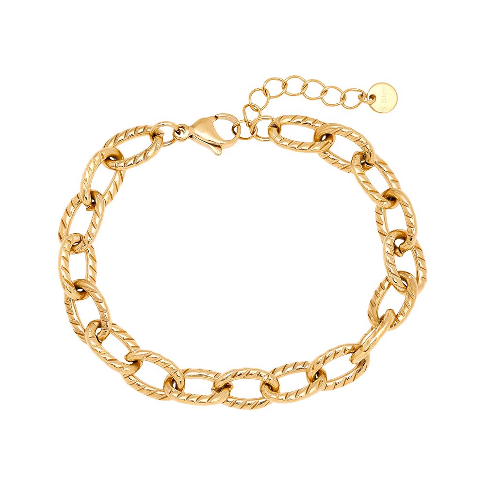 Pulseira Dourada em Elos