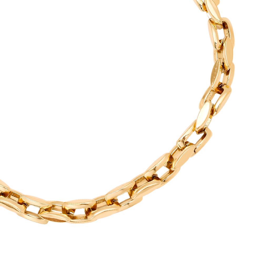 Pulseira Dourada em Elos Ovais