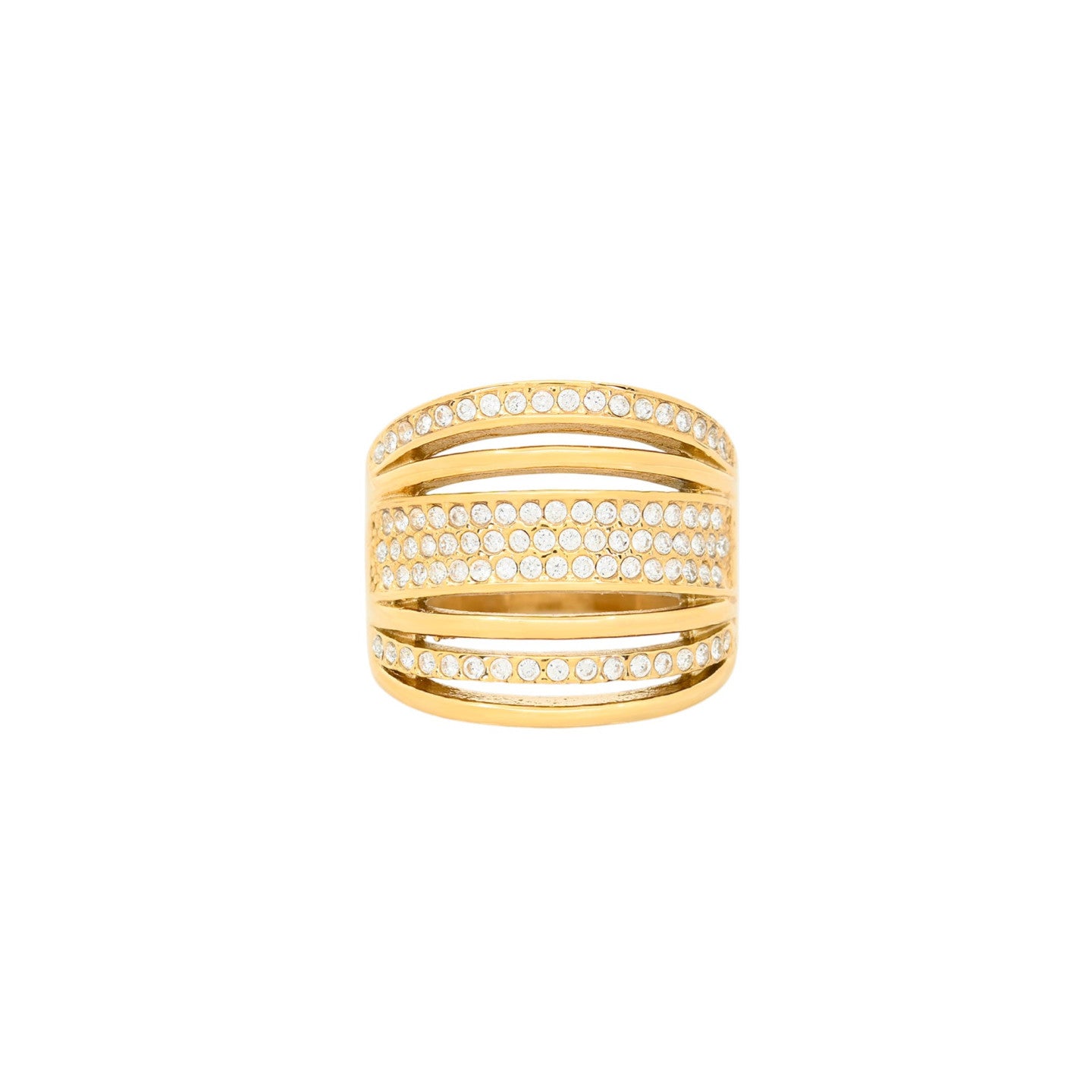 Brincos Femininos Dourados com Design Orgânico Size 8