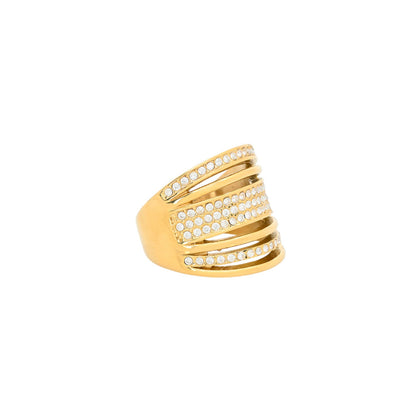 Brincos Femininos Dourados com Design Orgânico Size 8