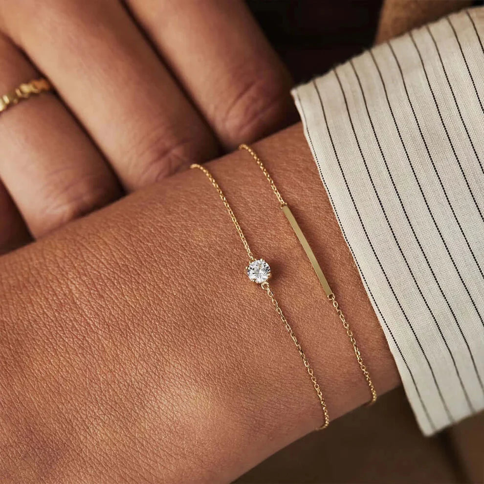 Bracelet with Shiny Zirconia