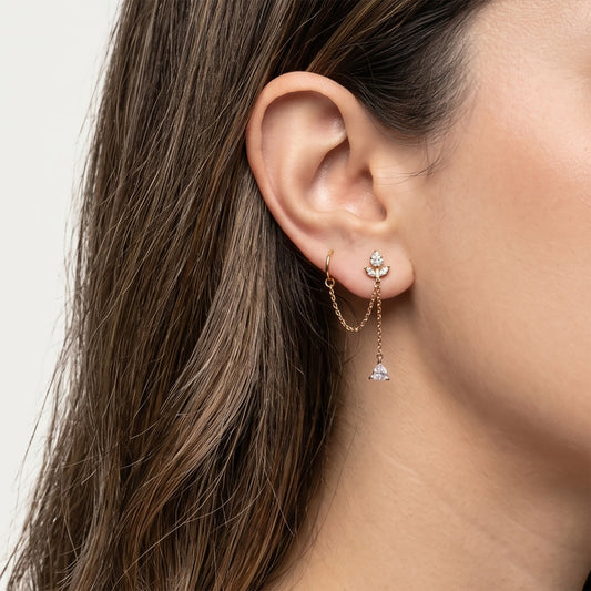 Piercing Duplo em Aço Inoxidável